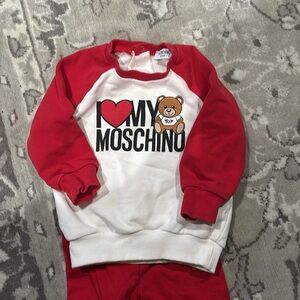 Moschino Red and White Kids Matching Set